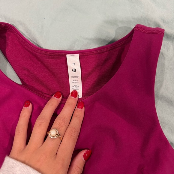 lululemon athletica wundertrain racerback tank top - Picture 3 of 4